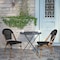 Flash Furniture Marseille French Bistro Stacking Chair, Blk Textilene Back & Seat, Aluminum Frame, Natural, 2PK 2-SDA-AD642107-BK-NAT-GG - alternate 5